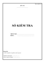 Quyết định số số 4069 2001 QĐ-BYT ngày 28 9 2001 của Bộ Y tế về việc ban hành mẫu hồ sơ bệnh án - Cục quản lý khám chữa bệnh So kiem tra