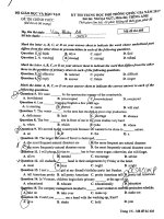 Đề thi và gợi ý đáp án Tiếng Anh THPTQG 2017 405