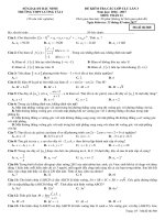 Đề kiểm tra các lớp CLC môn Toán 11 trường THPT Lương Tài 2 - Bắc Ninh lần 3 - TOANMATH.com