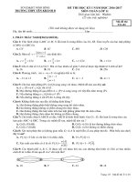 Đề thi HK1 Toán 11 năm học 2016 - 2017 trường THPT Yên Khánh B - Ninh Bình - TOANMATH.com