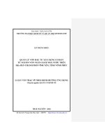 Quản lý vốn đầu tư xây dựng cơ bản từ nguồn vốn ngân sách nhà nước trên địa bàn thành phố vĩnh yên, tỉnh vĩnh phúc 