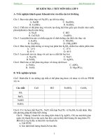 de kiem tra 1 tiet mon hoa lop 9