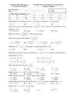 Đề kiểm tra Đại số và Giải tích 11 chương 5 (Đạo hàm) trường THPT Nho Quan A - Ninh Bình - TOANMATH.com