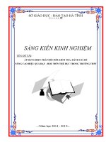 Skkn một số biện pháp đổi mới trong kiểm tra, đánh giá nhằm nâng cao hiệu quả dạy   học môn thể dục trong trường THPT