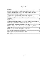 QUẢN LÝ NGUỒN NHÂN LỰC THÔNG TIN THƯ VIỆN TẠI TRƯỜNG CHÍNH TRỊ THANH HÓA