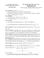 Đề thi thử Quốc gia 2016 môn Toán trường Đoàn Thượng - Hải Dương lần 1 - TOANMATH.com Toan lan 1