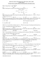 Đề khảo sát chất lượng học kỳ 2 môn Toán 11 - Lương Tuấn Đức (Đề 2) - TOANMATH.com