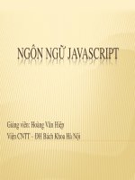 Bài giảng về ngôn ngữ lập trình Web JavaScript | Tailieuhay ngon ngu javascript