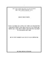 NÂNG CAO HIỆU QUẢ CÔNG TÁC TIẾP CẬN THỊ TRƯỜNG CHO HÀNG NÔNG, LÂM, THỦY SẢN CỦA  CÁC NÔNG HỘ THÔNG QUA VIỆC PHÁT TRIỂN CHỢ THƯƠNG MẠI ĐIỆN TỬ GIAI ĐOẠN 2015 2018.