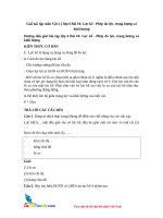 Giai bai tap mon vat ly lop 6 bai 10 luc ke phep do luc trong luong va khoi luong