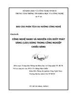 CÔNG NGHỆ NANO VÀ NGHIÊN CỨU ĐIÔT PHÁT SÁNG (LED) DÙNG TRONG CÔNG NGHIỆP CHIẾU SÁNG
