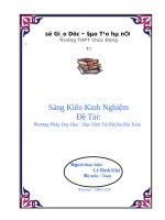 Skkn phương pháp dạy học  học sinh tự đặt ra bài toán 