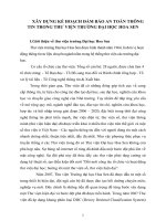 XÂY DỰNG KẾ HOẠCH ĐẢM BẢO AN TOÀN THÔNG TIN TRONG THƯ VIỆN TRƯỜNG ĐẠI HỌC HOA SEN