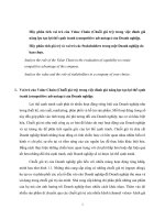 Vai trò của value chain chuỗi giá trị trong việc đánh giá năng lực tạo lợi thế cạnh tranh competitive advantage của doanh nghiệ 