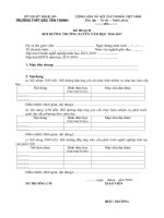 Tài liệu BDTX Mẫu KH