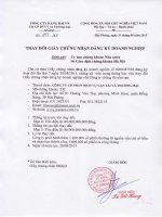 Thông báo thay đổi Giấy chứng nhận đăng doanh nghiệp (1 9 2015)|CÔNG TY CỔ PHẦN DỊCH VỤ VẬN TẢI VÀ THƯƠNG MẠI