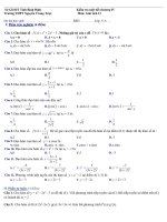 Đề kiểm tra Đại số và Giải tích 11 chương 5 (Đạo hàm) trường THPT Nguyễn Trung Trực - Bình Định - TOANMATH.com