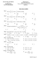 Đề kiểm tra Đại số 10 chương 6 (Công thức lượng giác) trường THPT Nguyễn Bỉnh Khiêm - Hải Phòng - TOANMATH.com