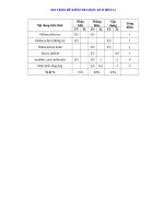 Ma trận kiểm tra và thi lớp 11 (cả năm) Kiem tra hoc ki II