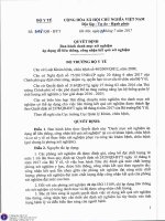 Quyết định số 3148 QĐ-BYT ngày 07 7 2017 Ban hành danh mục xét nghiệm áp dụng để liên thông, công nhận kết quả xét nghiệm - Cục quản lý khám chữa bệnh