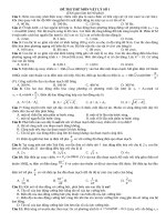 ĐỀ THI THỬ ĐẠI HỌC MÔN VẬT LÝ SỐ 1