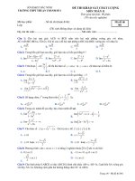 Đề khảo sát chất lượng môn Toán 11 trường THPT Thuận Thành 1 - Bắc Ninh - TOANMATH.com