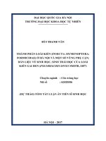 THÀNH PHẦN LOÀI KIẾN (INSECTA HYMENOPTERA FORMICIDAE) ở hà nội và một số VÙNG PHỤ cận; dẫn LIỆU về SINH học, SINH THÁI học của LOÀI KIẾN GAI ĐEN (POLYRHACHIS DIVES SMITH, 1857) TT 