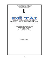 Sáng kiến kinh nghiệm phát huy tính tích cực của học sinh 