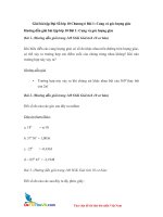 Giai bai tap dai so lop 10 chuong 6 bai 1 cung va goc luong giac