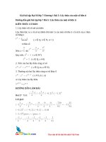 Giai bai tap dai so lop 7 chuong 1 bai 5 luy thua cua mot so huu ti