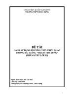 Skkn cách sử dụng phương tiện trực quan trong bài giảng mạch tạo xung (phần KTĐT lớp 12) 