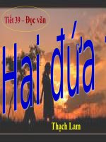 Tuần 10. Hai đứa trẻ