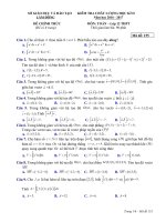 Đề thi HK2 Toán 12 năm học 2016 - 2017 sở GD và ĐT Lâm Đồng - TOANMATH.com