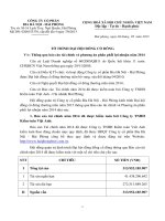 Tờ tình BC tài chính và phân phối lợi nhuận 2014