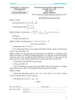 de thi tuyen sinh vao lop 10 truong chuyen mon toan de 1