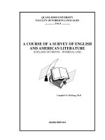 A COURSE OF a SURVEY OF ENGLISH AND AMERICAN LITERATURE (COLLEGE STUDENTS   INTERNAL USE) 