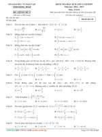 Đề thi HK2 Toán 12 năm học 2016 - 2017 sở GD và ĐT Đồng Tháp - TOANMATH.com