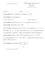 Đề thi HK2 môn Toán 12 trường THPT Trần Quang Khải năm học 2015 - 2016 - TOANMATH.com DE THI HO KY II TQK