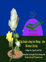 Bai 2 Công tác tư tưởng; tập huấn bí thư chi bộ