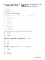 Đề thi HK1 Toán 11 năm học 2016 - 2017 trường THPT Hùng Vương - Đăk Nông - TOANMATH.com