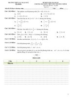 Đề kiểm tra Đại số 10 chương 4 (Bất đẳng thức và Bất PT) trường Lục Ngạn 2 - Bắc Giang - TOANMATH.com