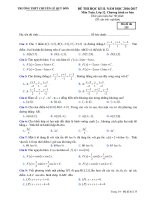 Đề thi HK2 Toán 12 cơ bản năm học 2016 - 2017 trường THPT chuyên Lê Quý Đôn - Quảng Trị - TOANMATH.com