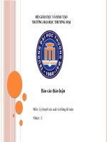 thảo luận xác suất thống kê