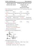 thi th THPT Qu c gia n m 2017 m n H a h c tr ng THPT chuy n i h c S Ph m H N i L n 3