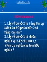 Tuần 7-8. Luyện tập về từ nhiều nghĩa
