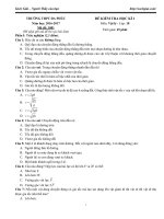 Đề thi học kì 1 môn Vật lý lớp 10 trường THPT Đa Phúc, Hà Nội năm học 2016 - 2017