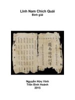 Lĩnh nam chích quái bình giải (cùng với nguyễn hữu vinh)  