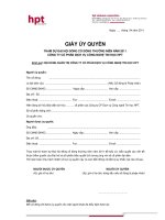 Mau Giay uy quyen tham du dai hoi2011