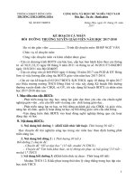 KẾ HOẠCH BDTX CÁ NHÂN NĂM HOC 2017- 2018