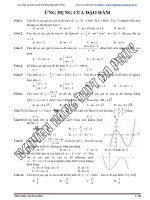 199 b i t p tr c nghi m ng d ng c a o h m kh o s t v v th h m s